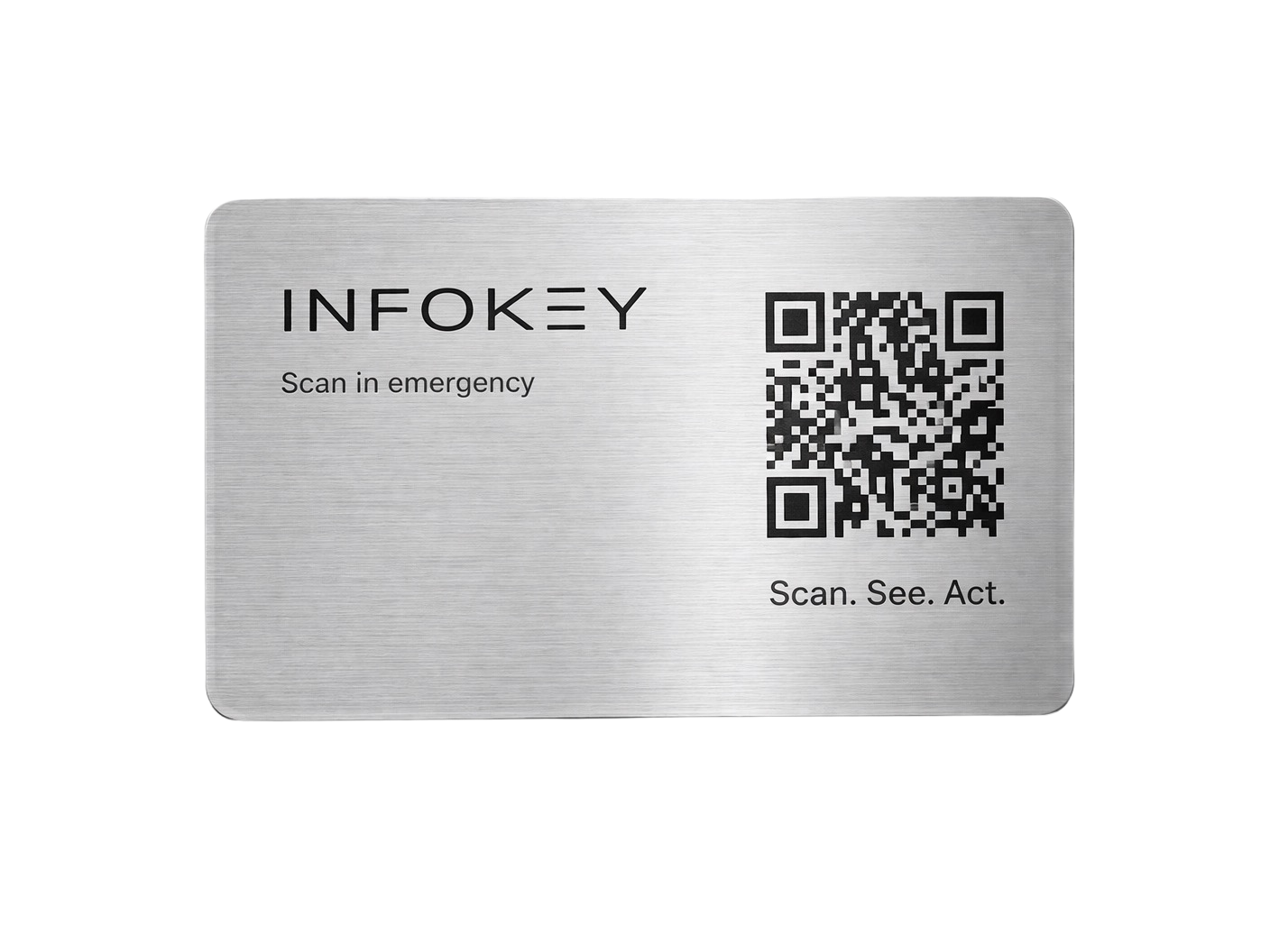 INFOKEY Card — Brushed Steel